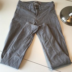 Vince Grey Moto skinny jeans EUC